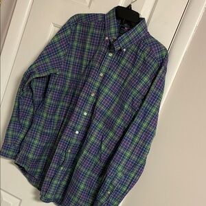 Vineyard Vines Slim Fit Tucker Purple and Green Plaid Shirt